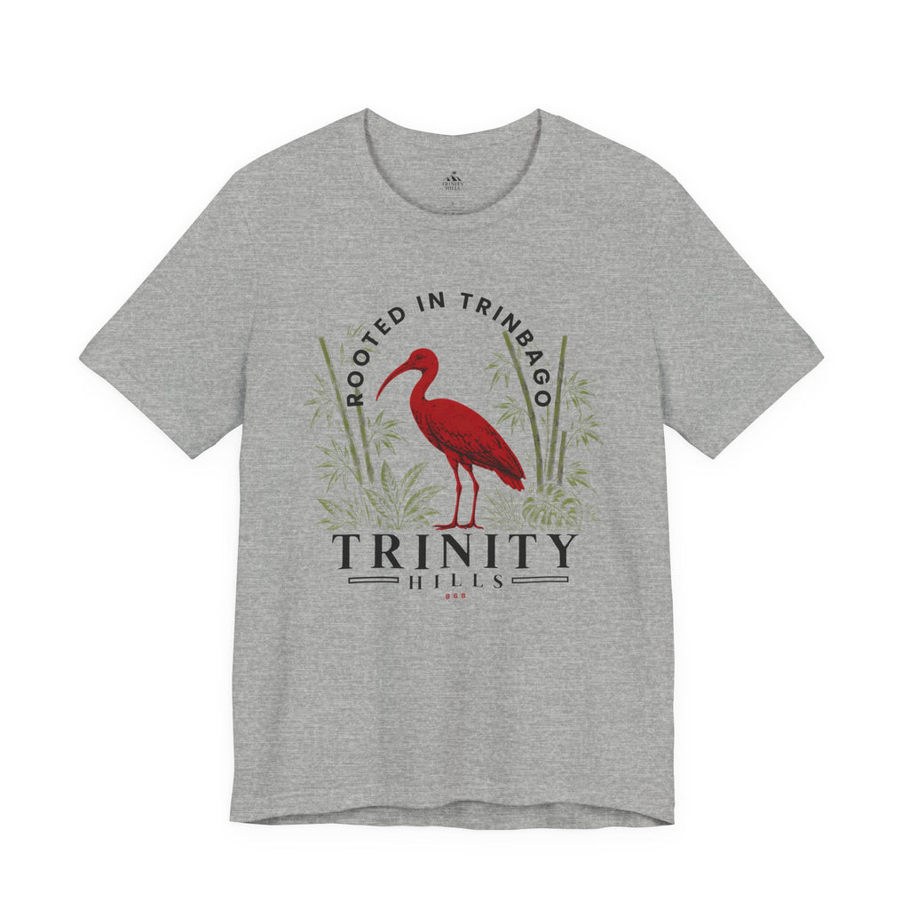 Trinity Hills Trinidad Heron Tee - 'Rooted in Trinidad' Graphic T-Shirt