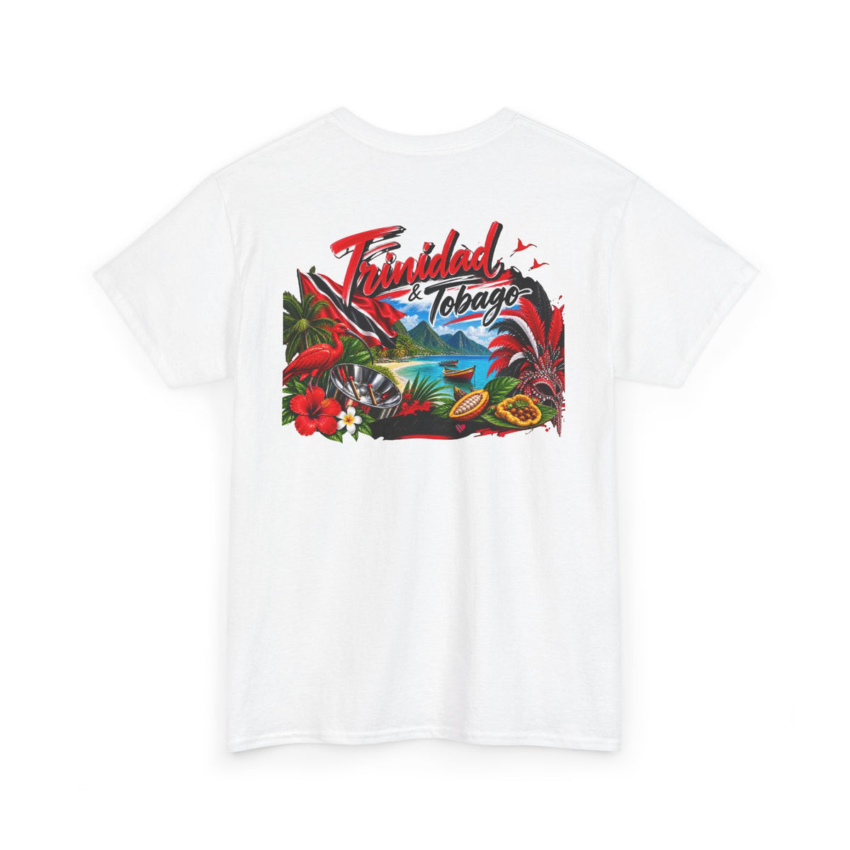 Tropical Trinidad & Tobago Graphic Tee — Vintage Island Car & Palm Design