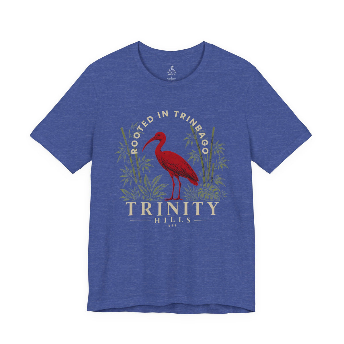 Trinity Hills Trinidad Heron Tee - 'Rooted in Trinidad' Graphic T-Shirt