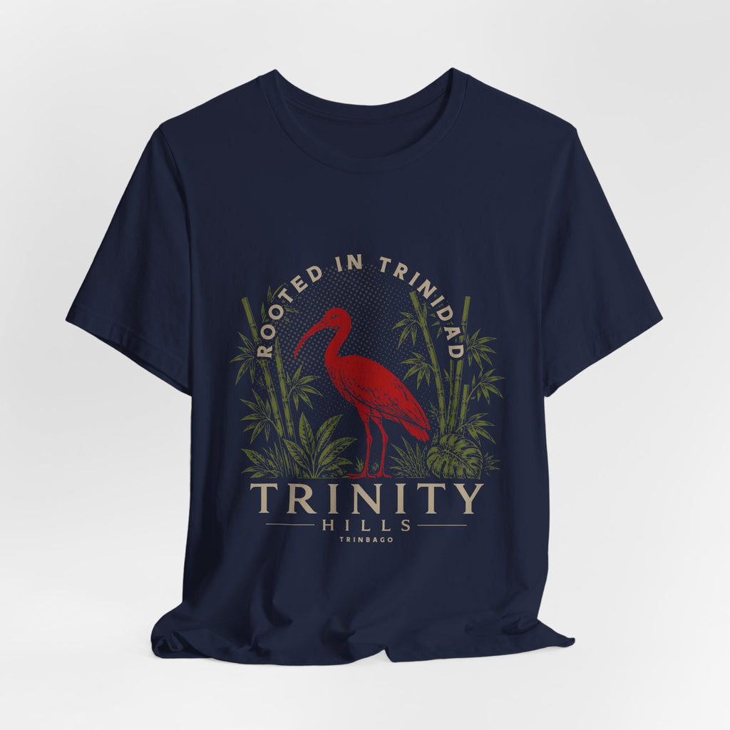 Trinity Hills Trinidad Heron Tee - 'Rooted in Trinidad' Graphic T-Shirt