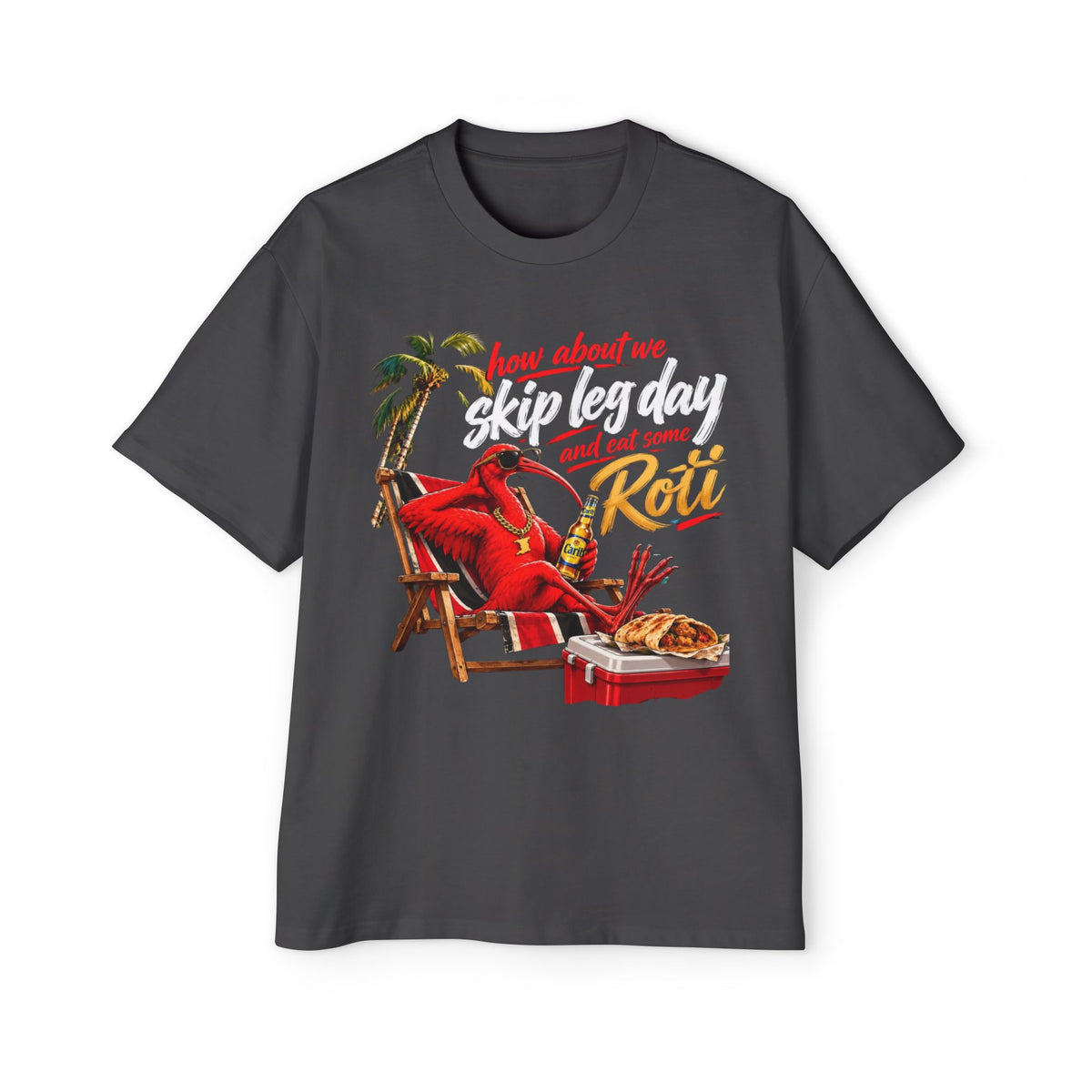 Men's Tee — "How About We Skip Leg Day and Have Some Roti" Graphic T-Shirt