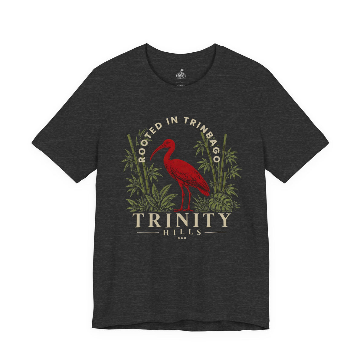 Trinity Hills Trinidad Heron Tee - 'Rooted in Trinidad' Graphic T-Shirt