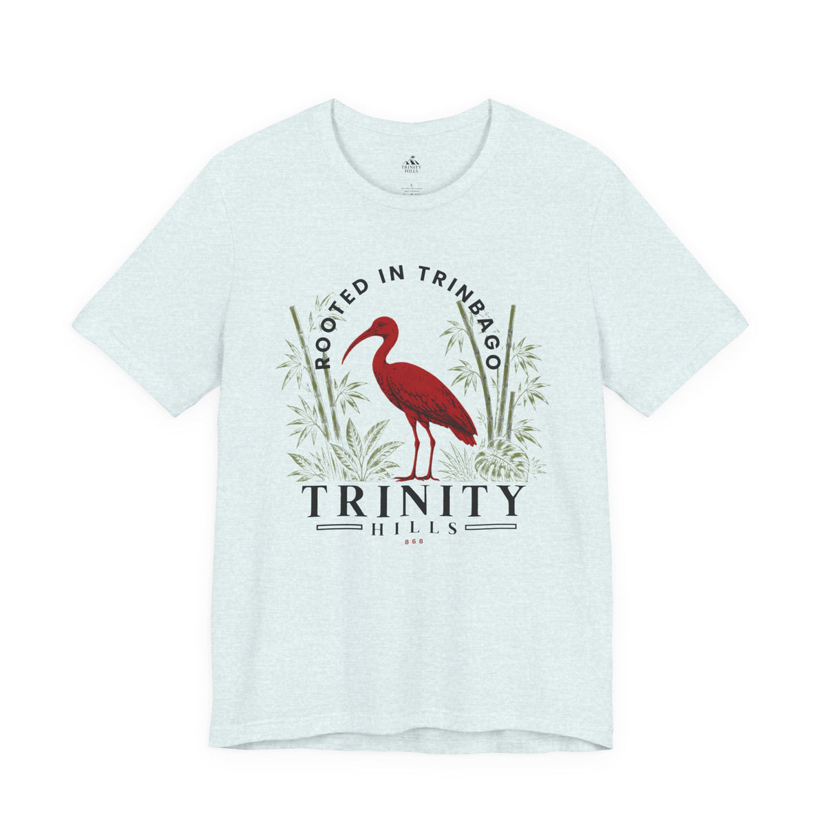 Trinity Hills Trinidad Heron Tee - 'Rooted in Trinidad' Graphic T-Shirt
