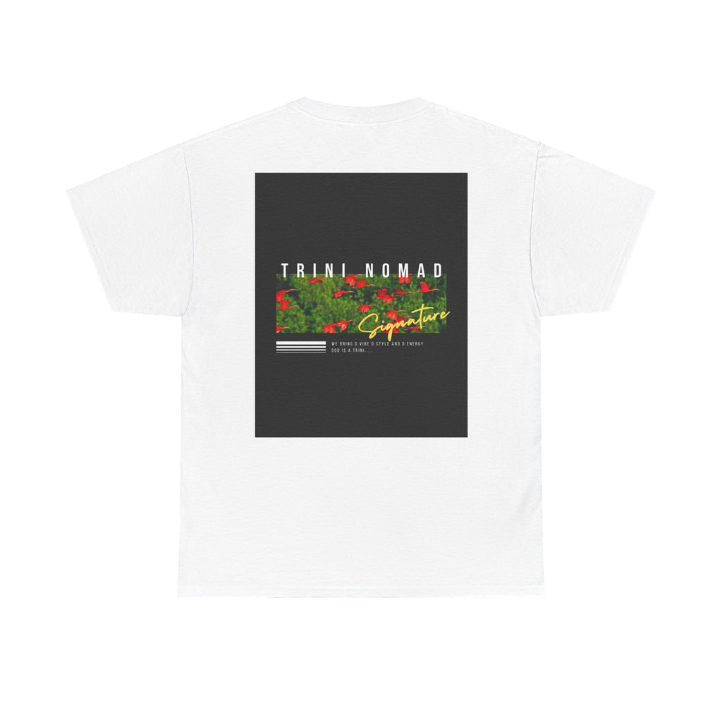 T-Shirt — 'Trini Nomad' Tropical Graphic Tee (Palm & Island Vibes)