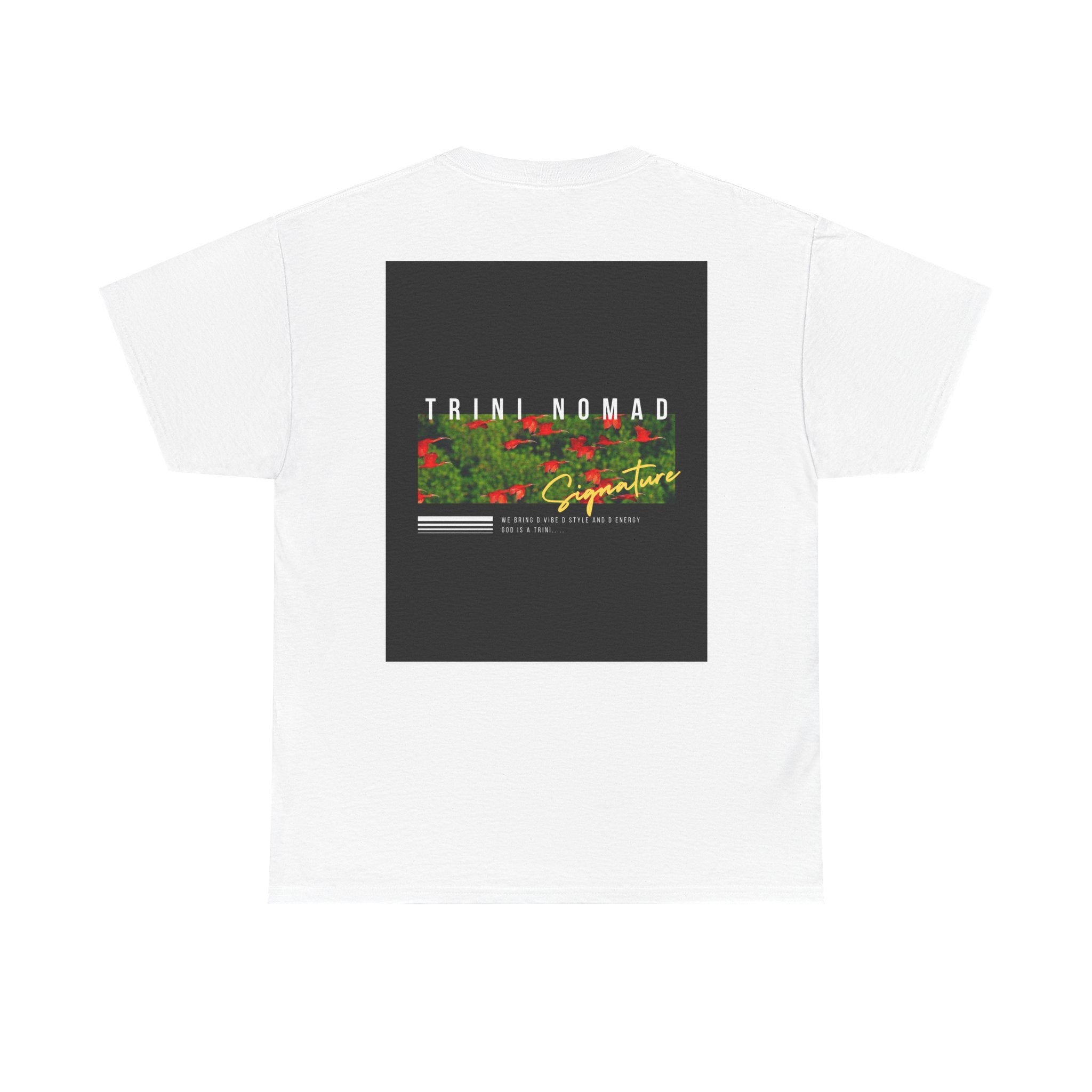 T-Shirt — 'Trini Nomad' Tropical Graphic Tee (Palm & Island Vibes)