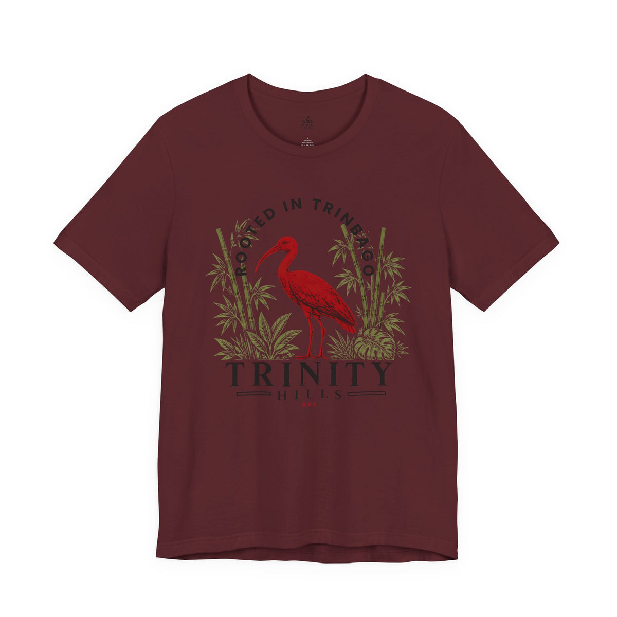 Trinity Hills Trinidad Heron Tee - 'Rooted in Trinidad' Graphic T-Shirt