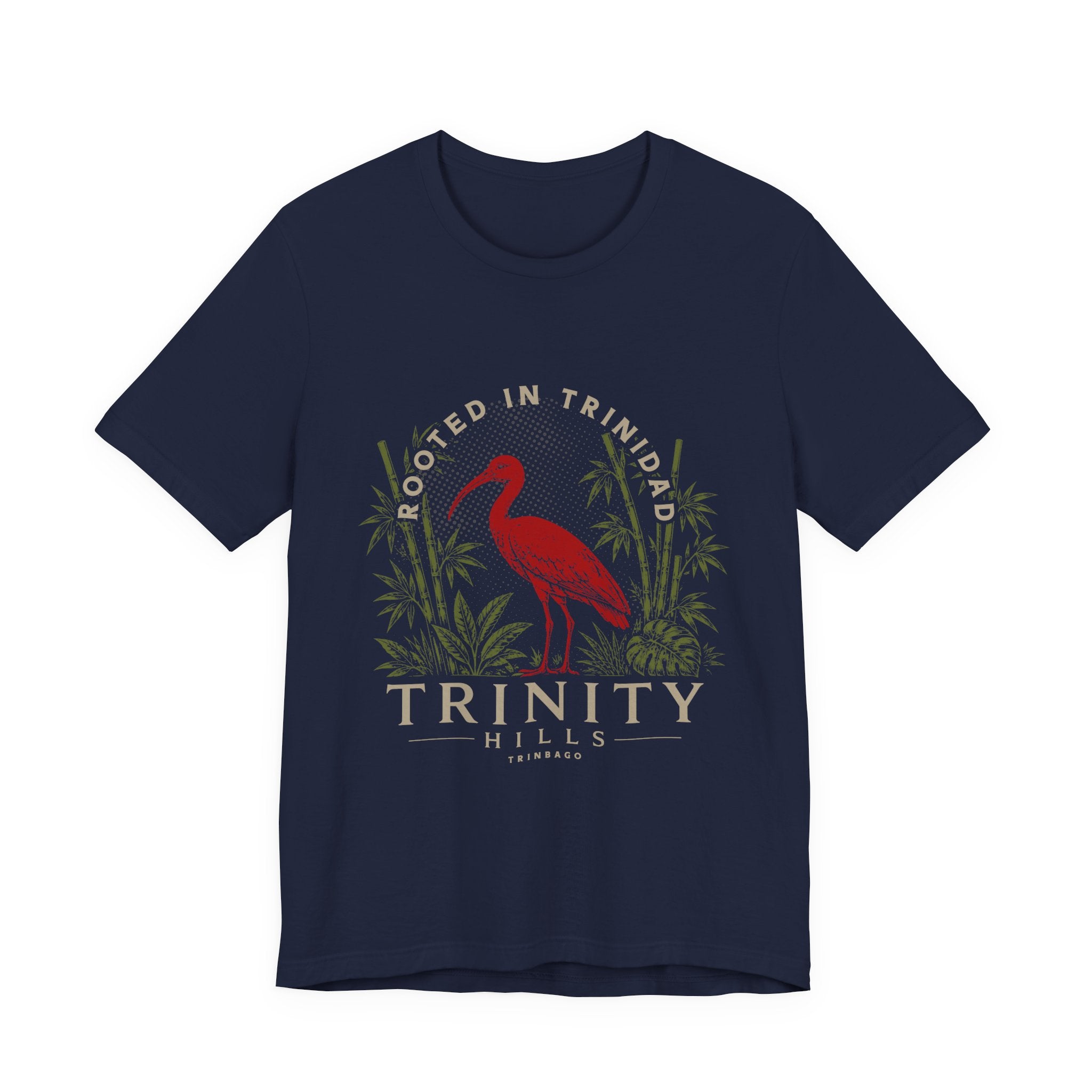 Trinity Hills Trinidad Heron Tee - 'Rooted in Trinidad' Graphic T-Shirt