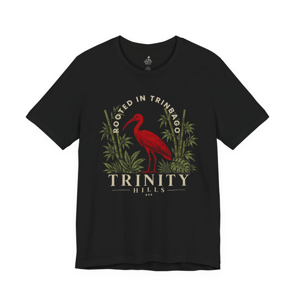 Trinity Hills Trinidad Heron Tee - 'Rooted in Trinidad' Graphic T-Shirt