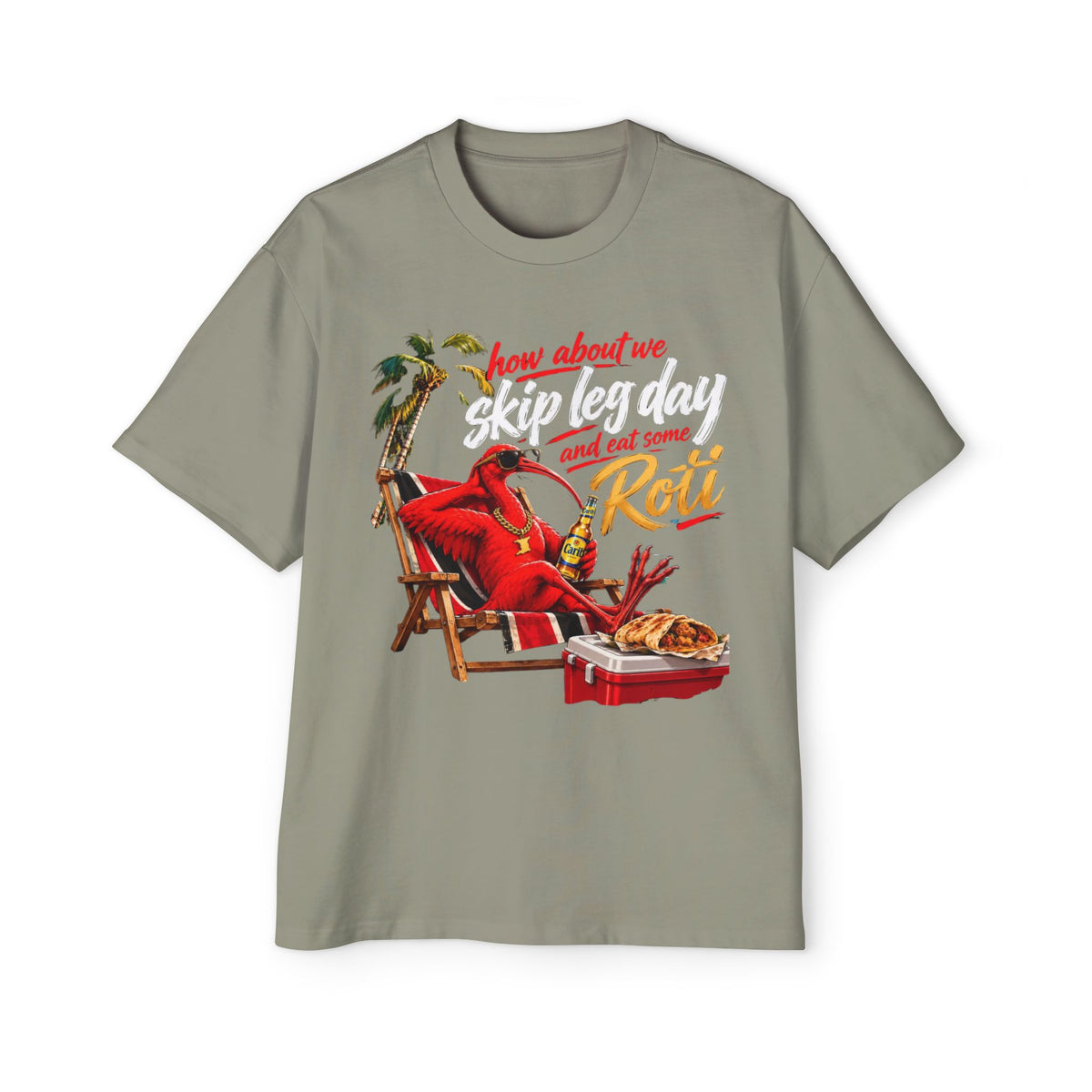 Men's Tee — "How About We Skip Leg Day and Have Some Roti" Graphic T-Shirt