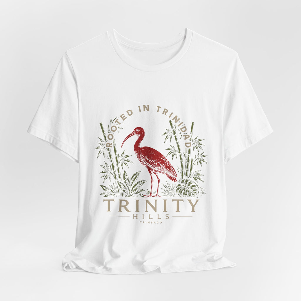 Trinity Hills Trinidad Heron Tee - 'Rooted in Trinidad' Graphic T-Shirt