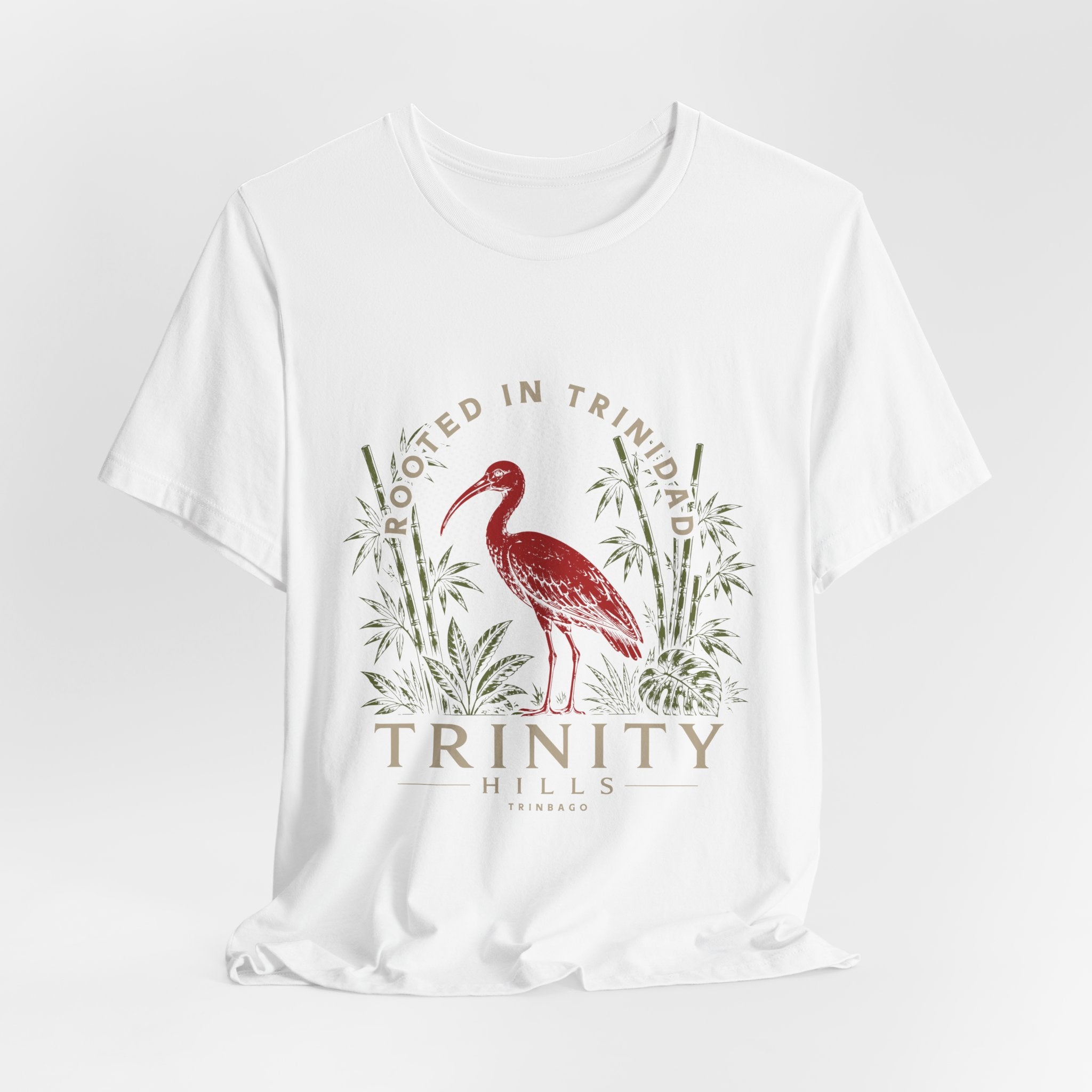 Trinity Hills Trinidad Heron Tee - 'Rooted in Trinidad' Graphic T-Shirt