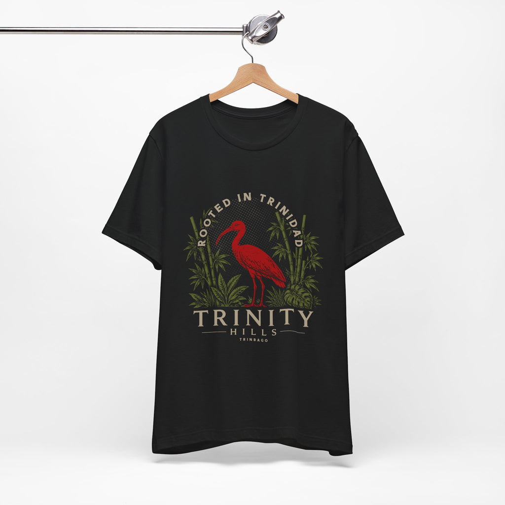 Trinity Hills Trinidad Heron Tee - 'Rooted in Trinidad' Graphic T-Shirt