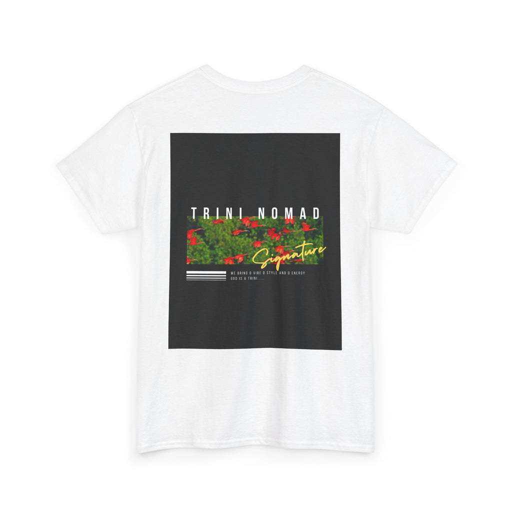 T-Shirt — 'Trini Nomad' Tropical Graphic Tee (Palm & Island Vibes)