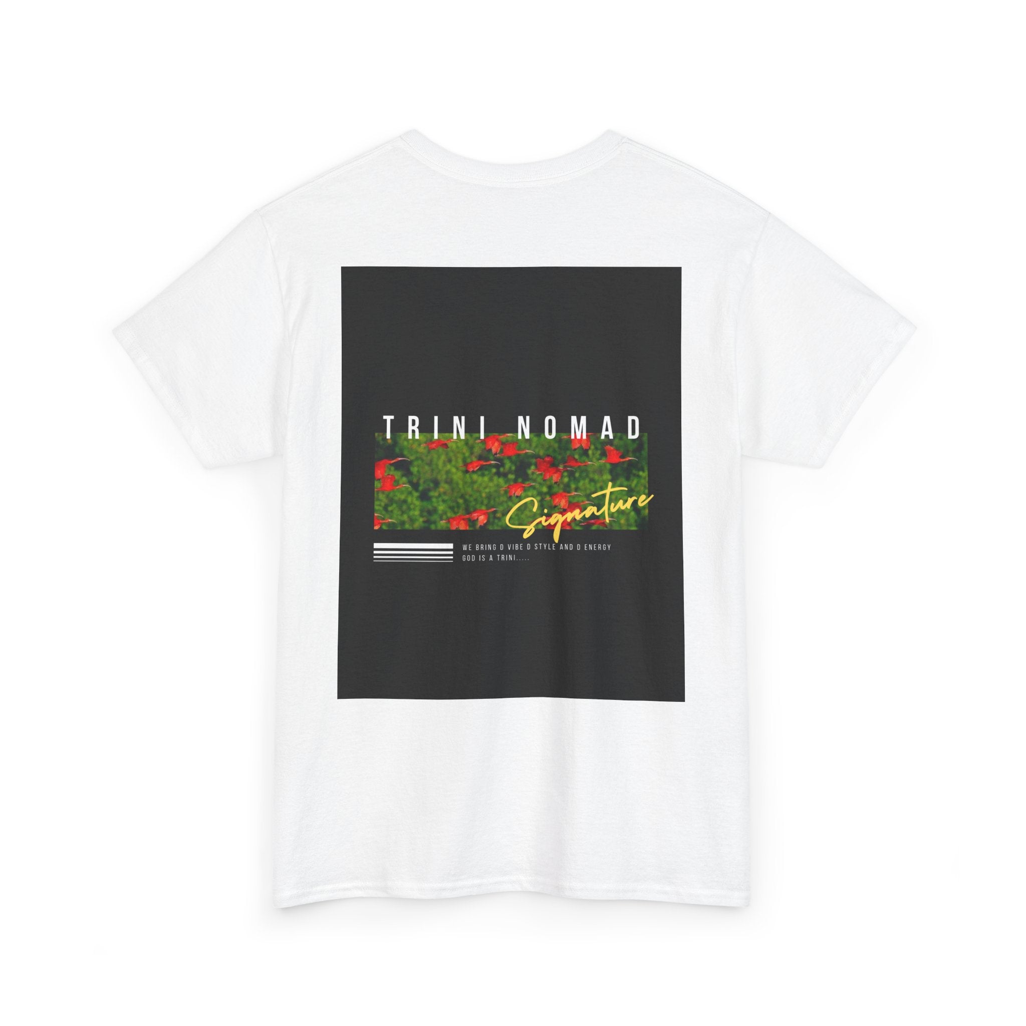 T-Shirt — 'Trini Nomad' Tropical Graphic Tee (Palm & Island Vibes)