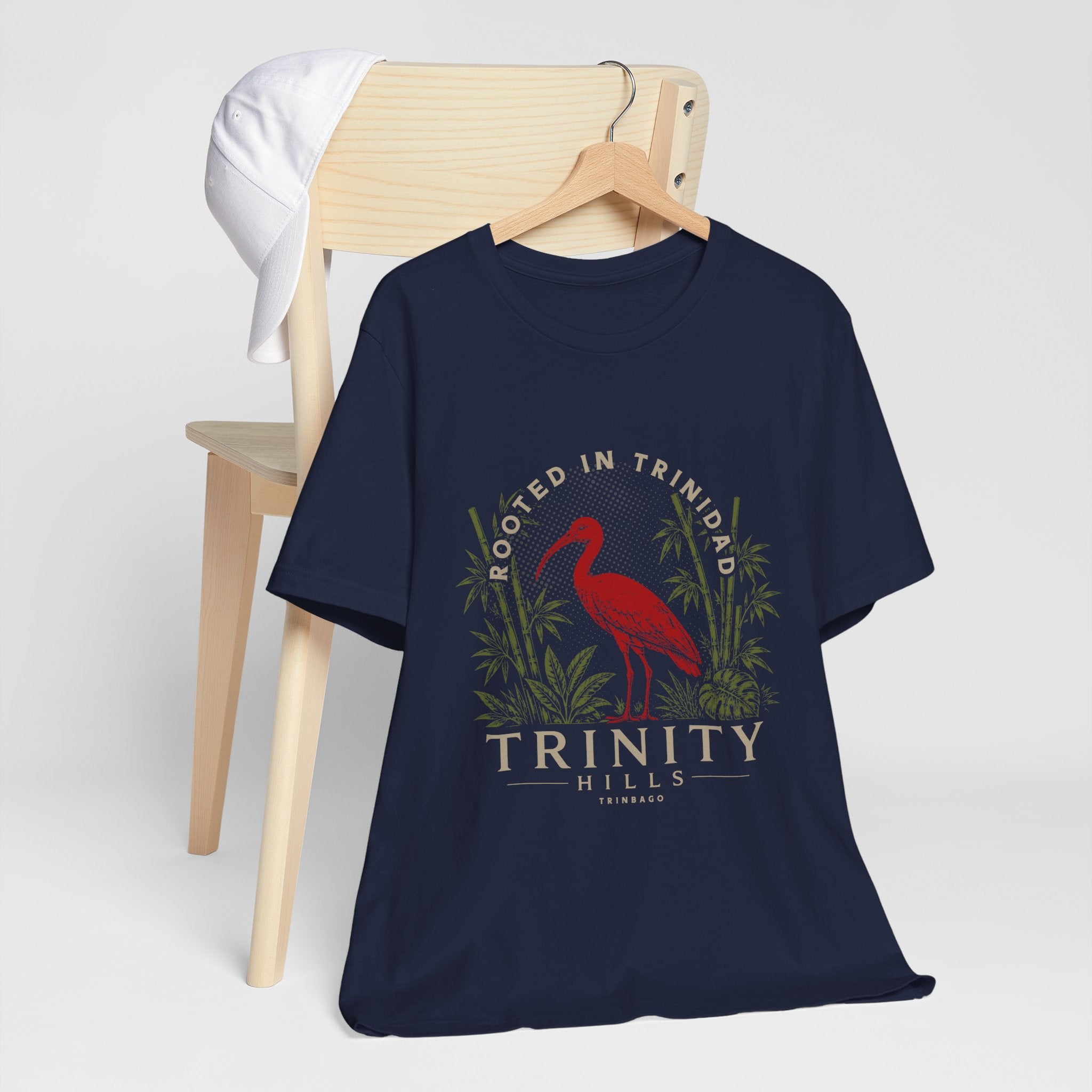 Trinity Hills Trinidad Heron Tee - 'Rooted in Trinidad' Graphic T-Shirt