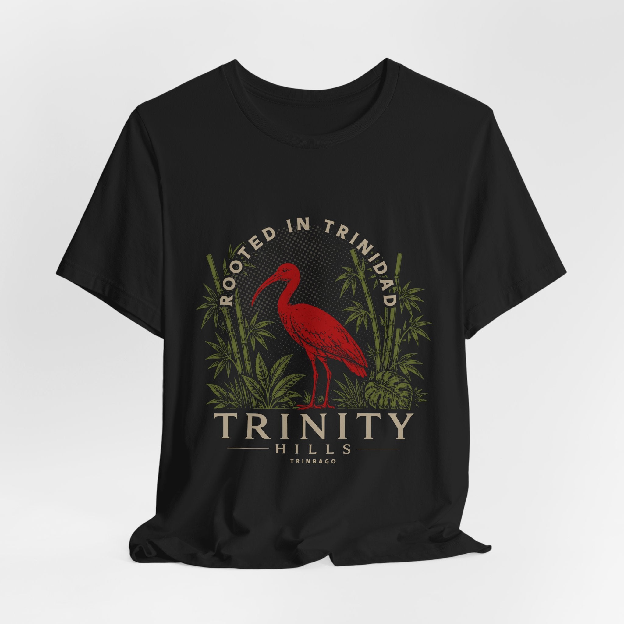 Trinity Hills Trinidad Heron Tee - 'Rooted in Trinidad' Graphic T-Shirt