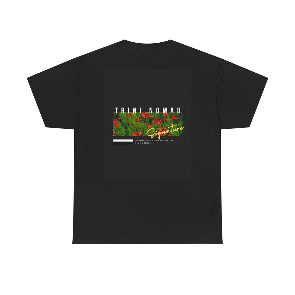 T-Shirt — 'Trini Nomad' Tropical Graphic Tee (Palm & Island Vibes)
