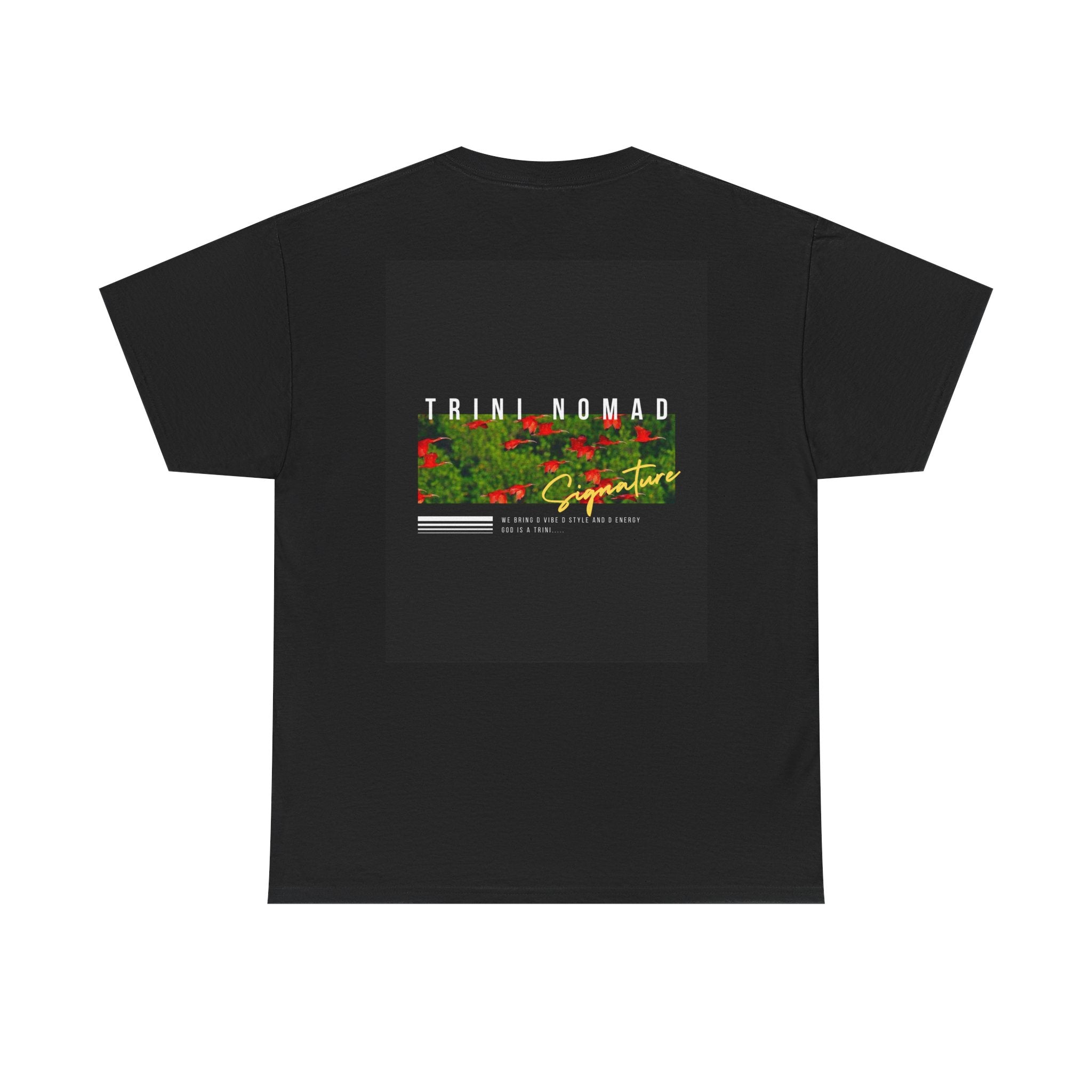 T-Shirt — 'Trini Nomad' Tropical Graphic Tee (Palm & Island Vibes)