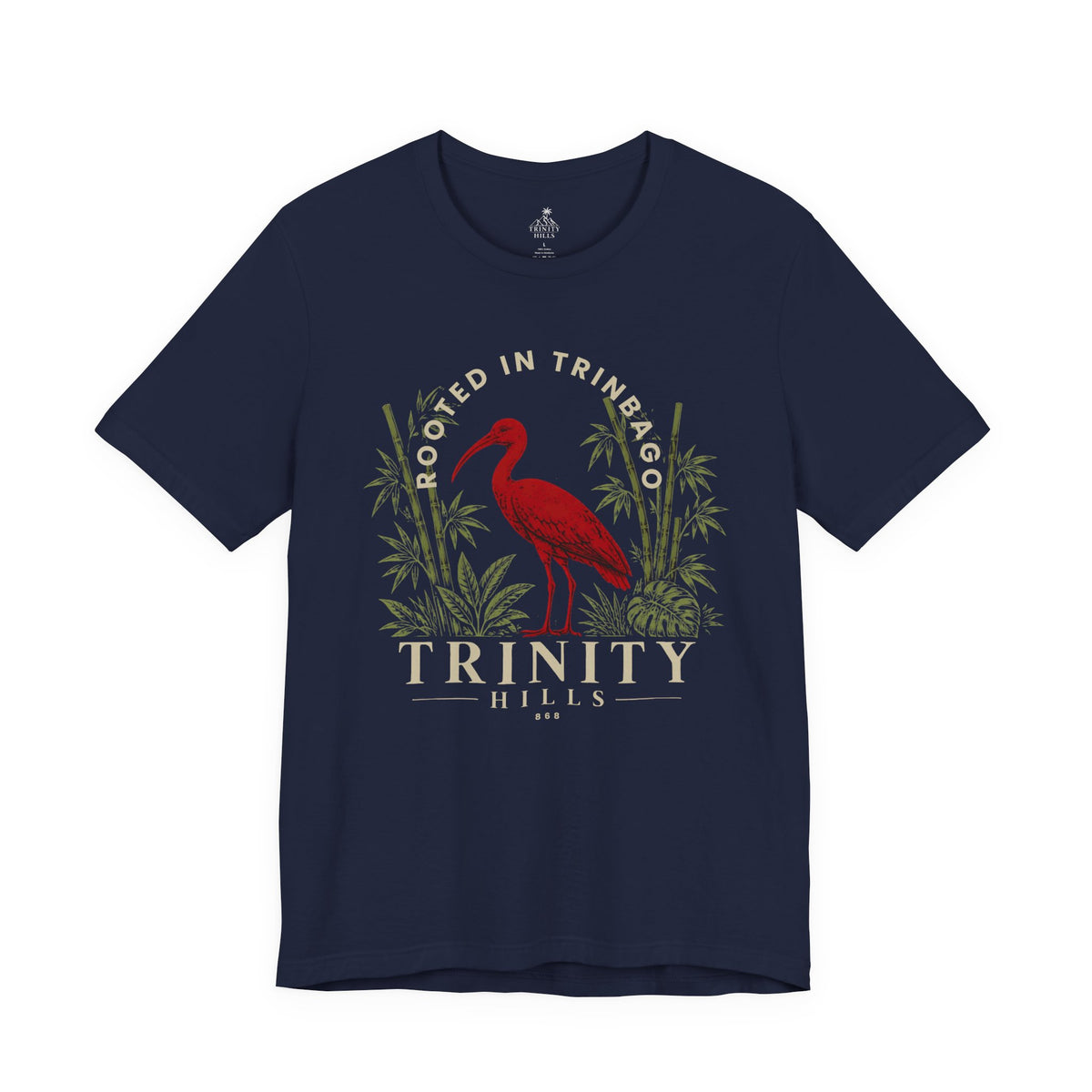 Trinity Hills Trinidad Heron Tee - 'Rooted in Trinidad' Graphic T-Shirt