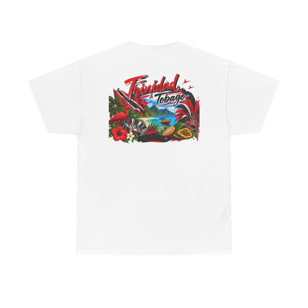 Tropical Trinidad & Tobago Graphic Tee — Vintage Island Car & Palm Design