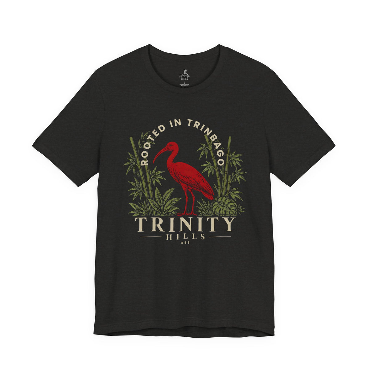 Trinity Hills Trinidad Heron Tee - 'Rooted in Trinidad' Graphic T-Shirt