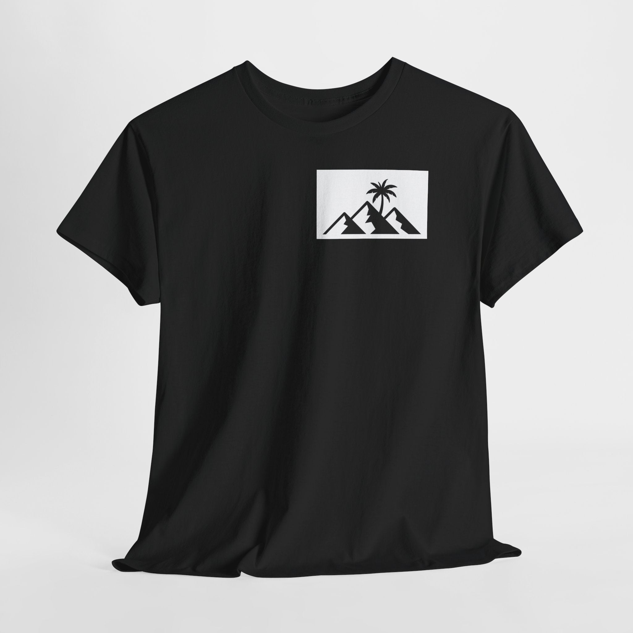 T-Shirt — 'Trini Nomad' Tropical Graphic Tee (Palm & Island Vibes)