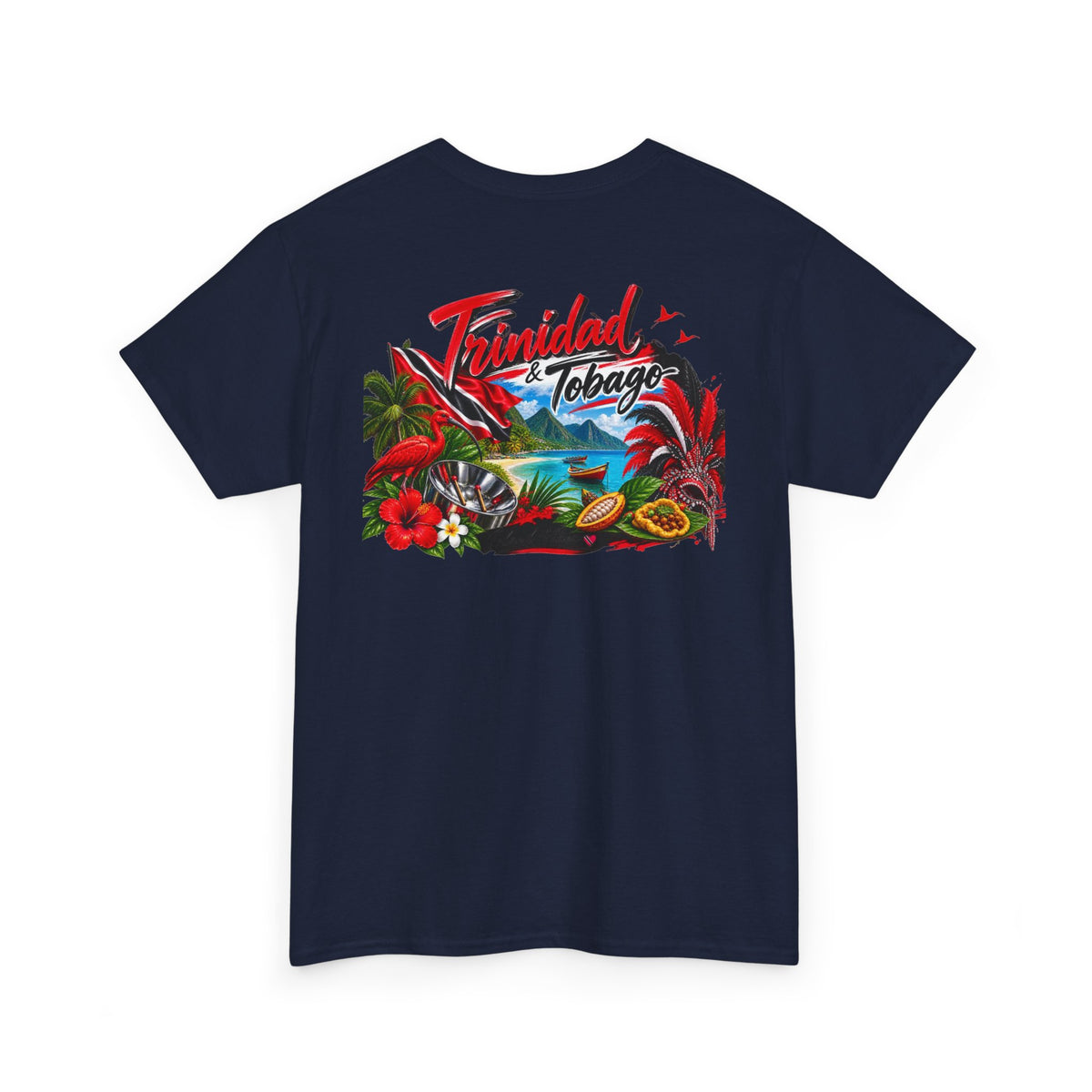 Tropical Trinidad & Tobago Graphic Tee — Vintage Island Car & Palm Design