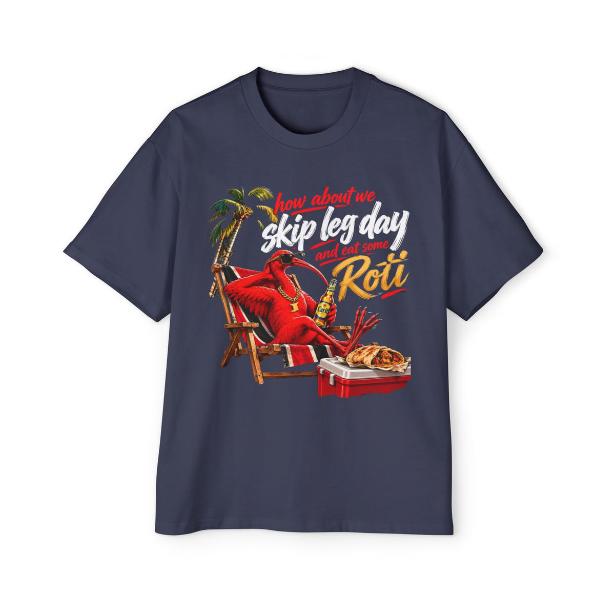 Men's Tee — "How About We Skip Leg Day and Have Some Roti" Graphic T-Shirt