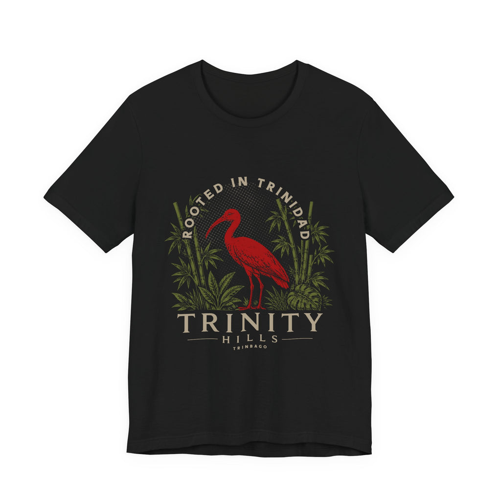 Trinity Hills Trinidad Heron Tee - 'Rooted in Trinidad' Graphic T-Shirt