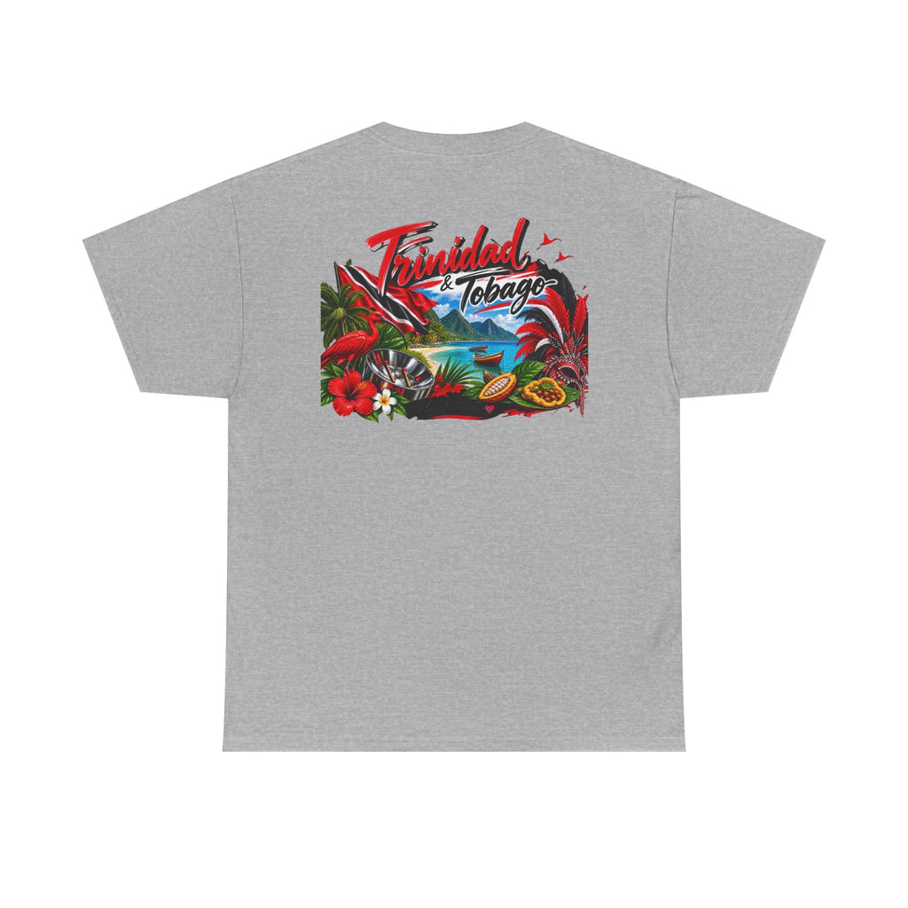 Tropical Trinidad & Tobago Graphic Tee — Vintage Island Car & Palm Design