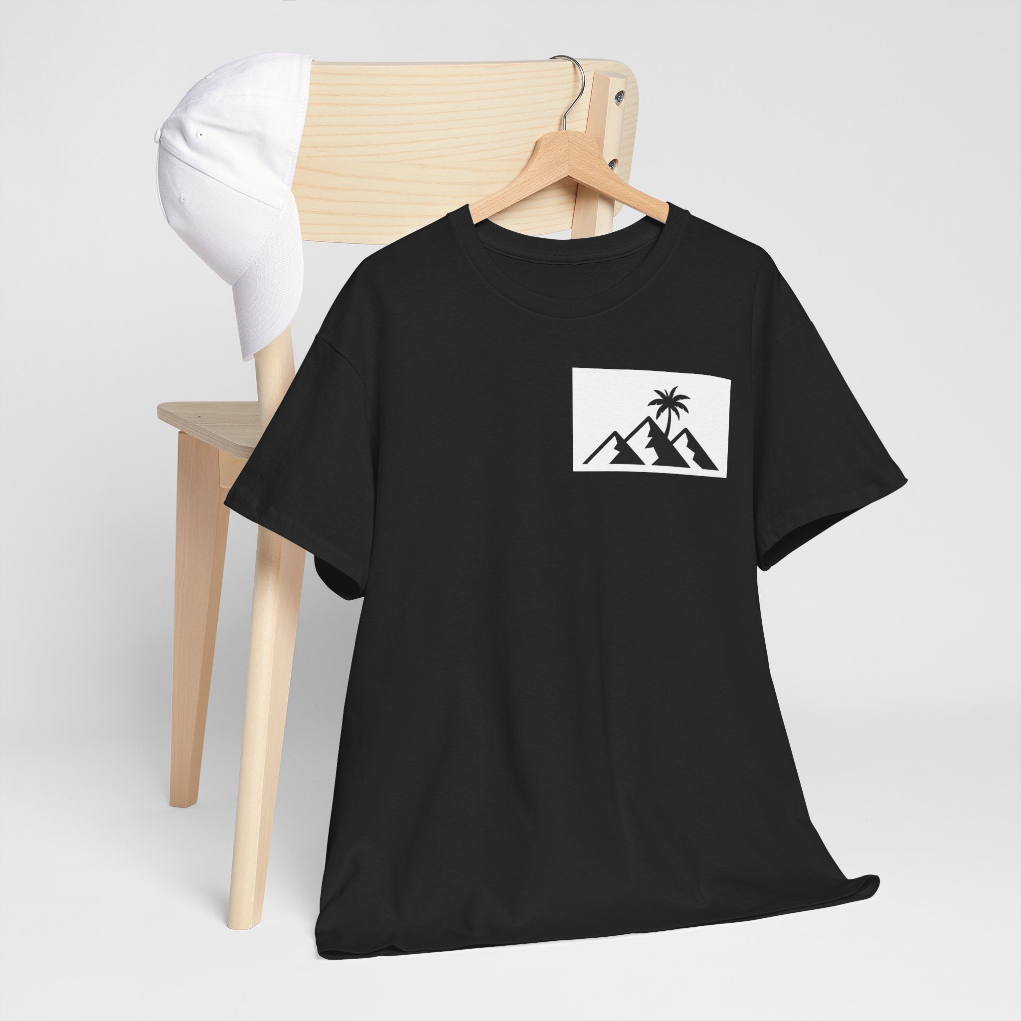 T-Shirt — 'Trini Nomad' Tropical Graphic Tee (Palm & Island Vibes)