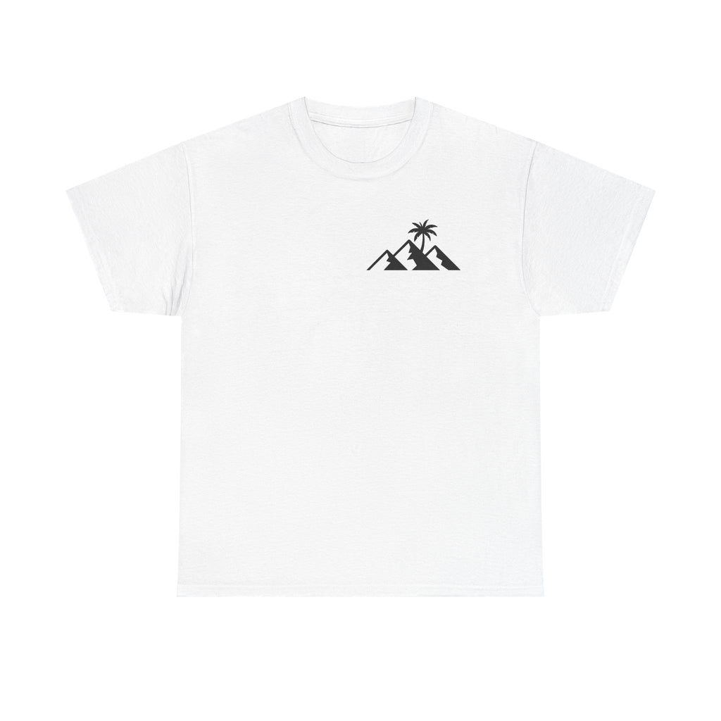 T-Shirt — 'Trini Nomad' Tropical Graphic Tee (Palm & Island Vibes)