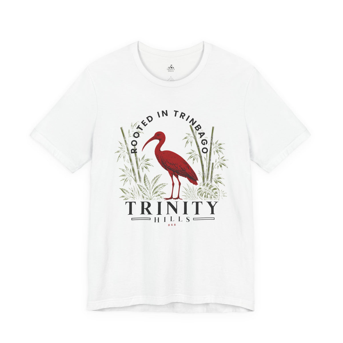 Trinity Hills Trinidad Heron Tee - 'Rooted in Trinidad' Graphic T-Shirt