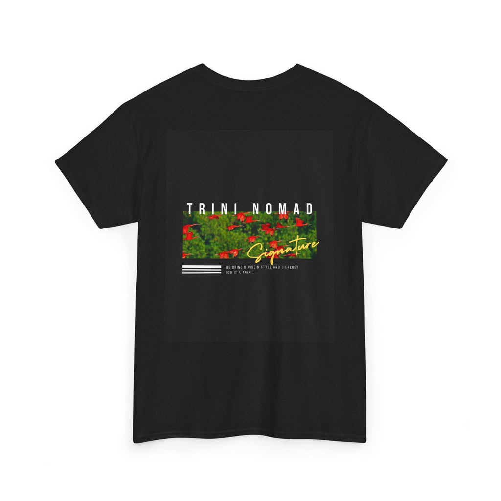 T-Shirt — 'Trini Nomad' Tropical Graphic Tee (Palm & Island Vibes)