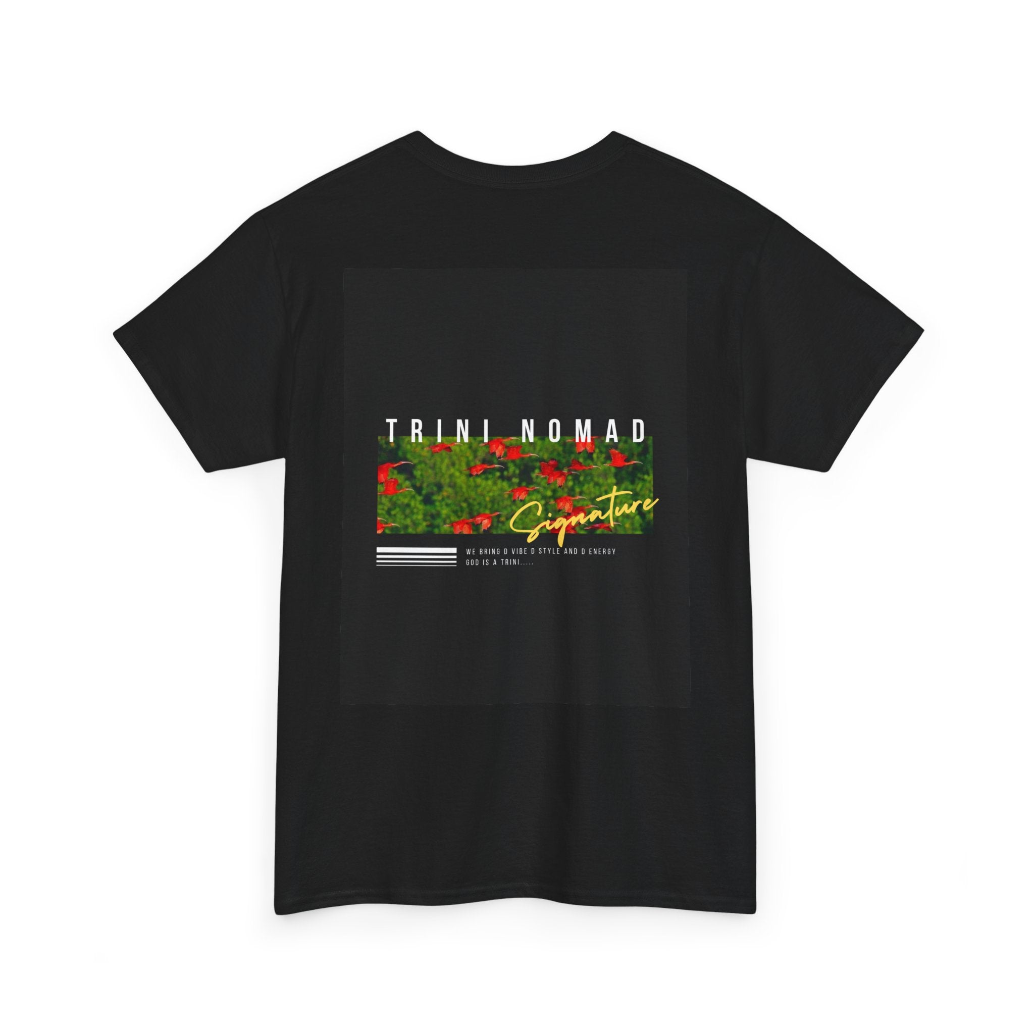 T-Shirt — 'Trini Nomad' Tropical Graphic Tee (Palm & Island Vibes)