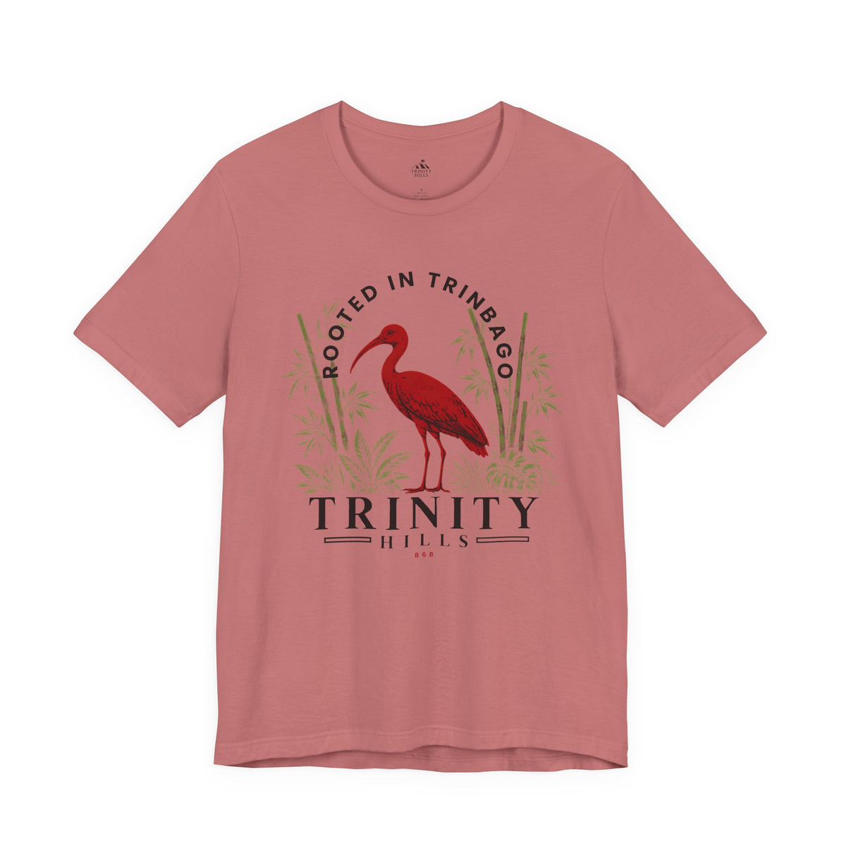 Trinity Hills Trinidad Heron Tee - 'Rooted in Trinidad' Graphic T-Shirt