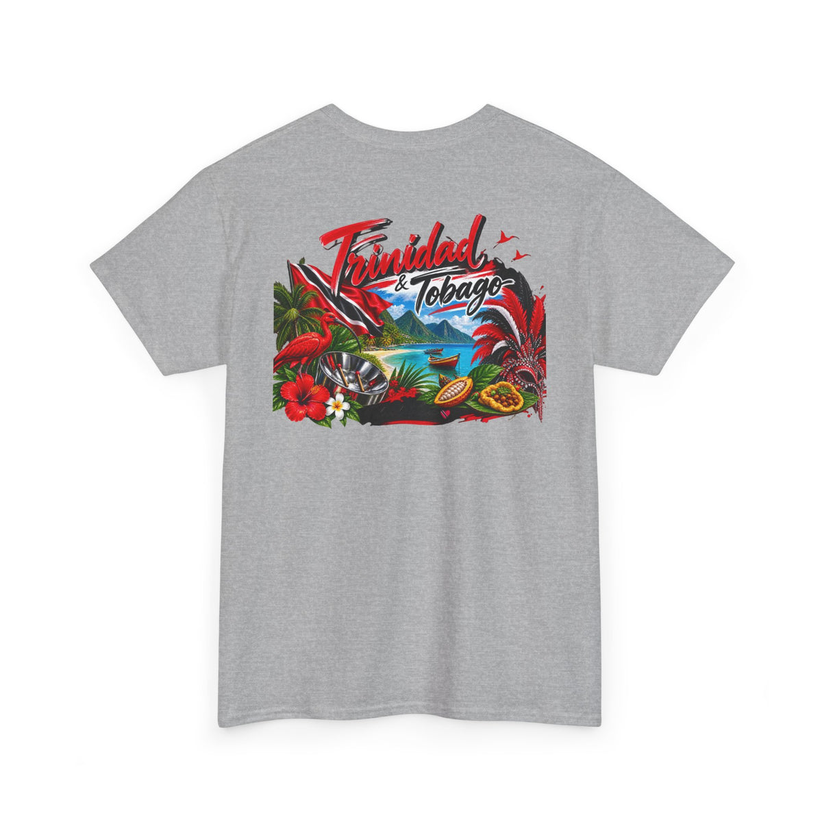 Tropical Trinidad & Tobago Graphic Tee — Vintage Island Car & Palm Design