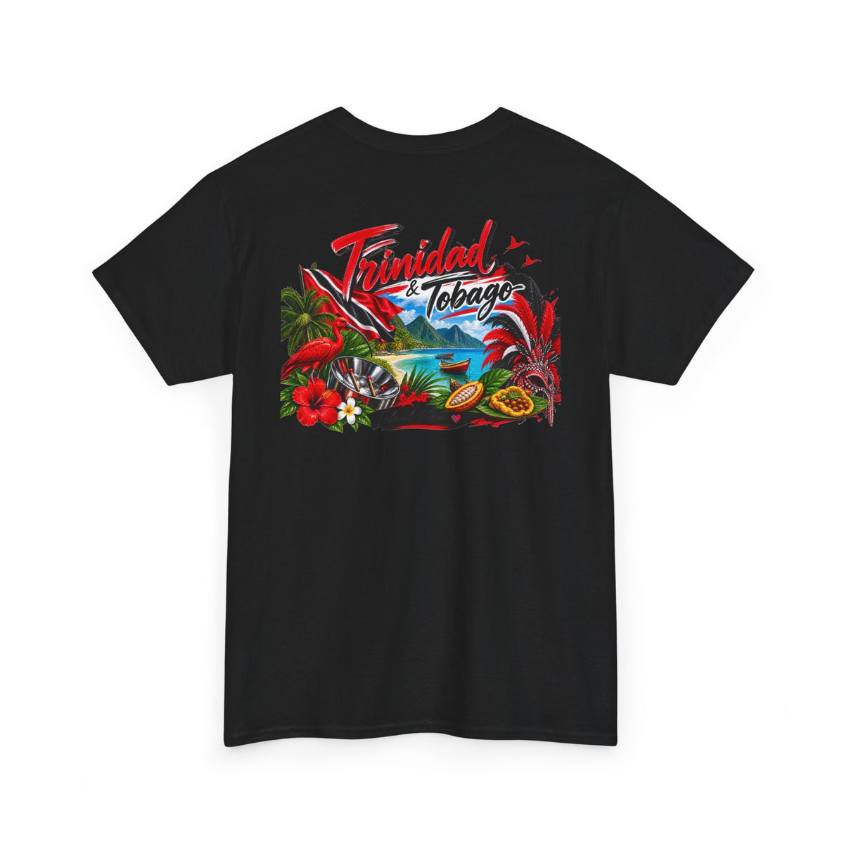 Tropical Trinidad & Tobago Graphic Tee — Vintage Island Car & Palm Design