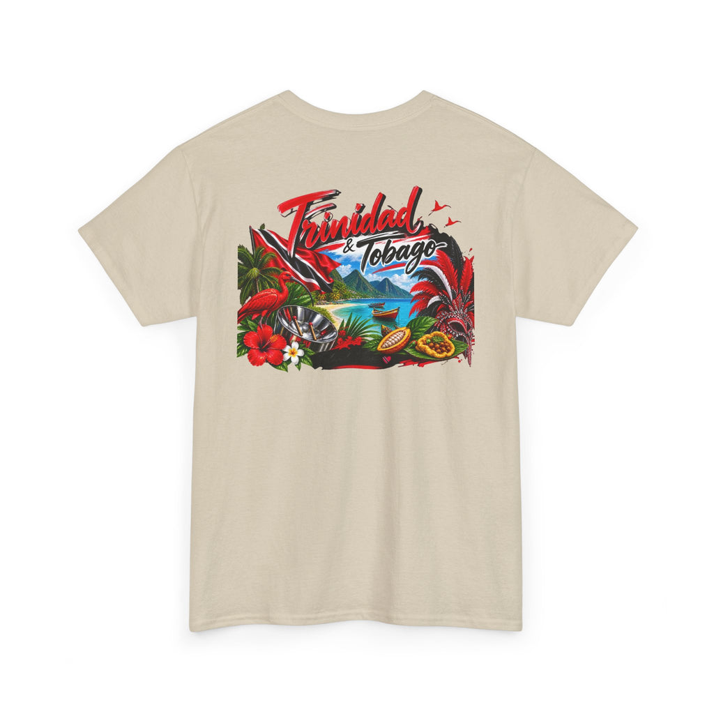 Tropical Trinidad & Tobago Graphic Tee — Vintage Island Car & Palm Design