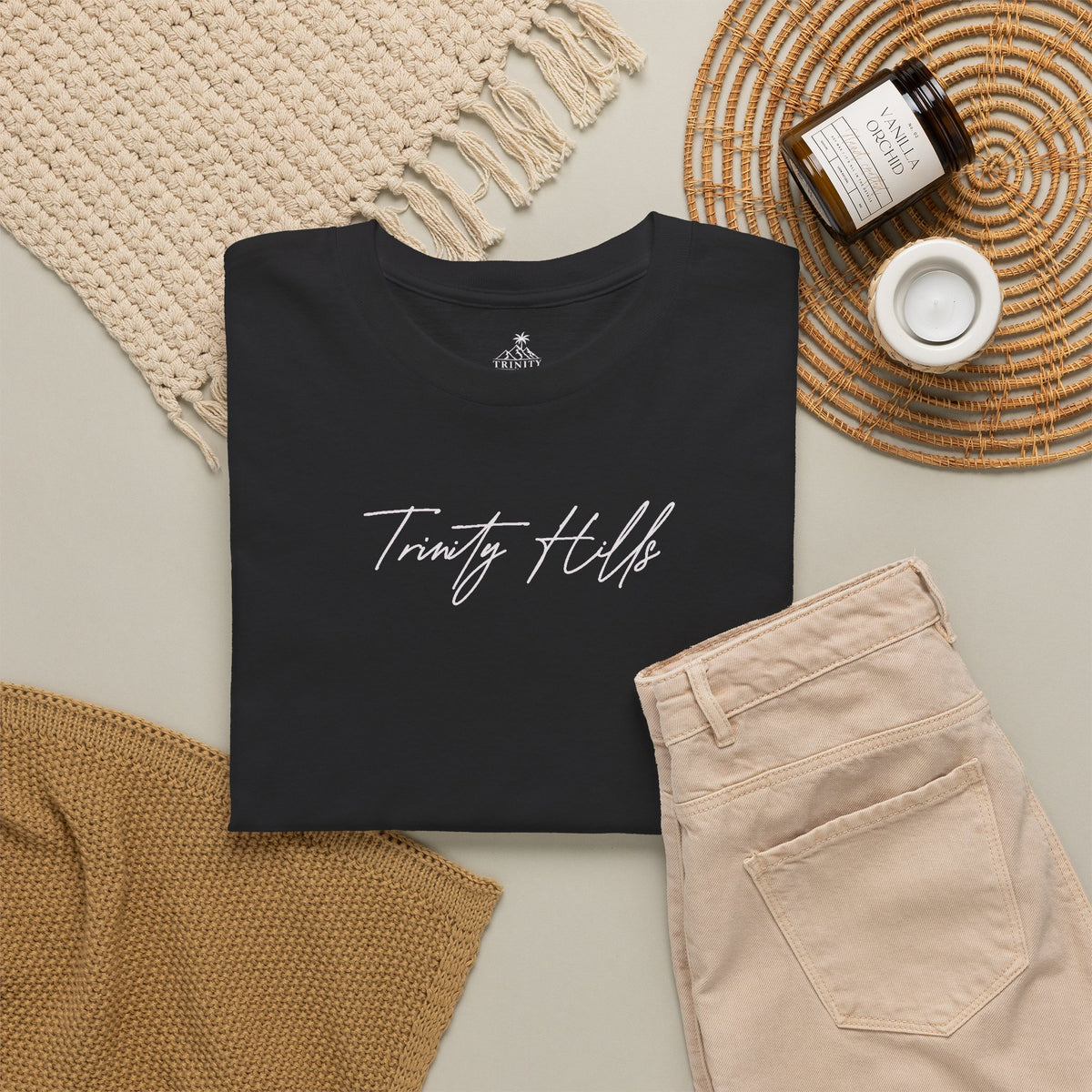 T-Shirt — 'Trini Nomad' Tropical Graphic Tee (Palm & Island Vibes)