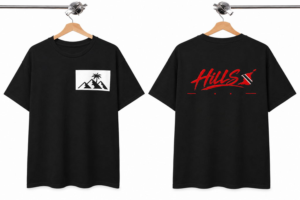 Hills Skate Tee — Minimal Mountain Palm Logo Skateboarding T-Shirt