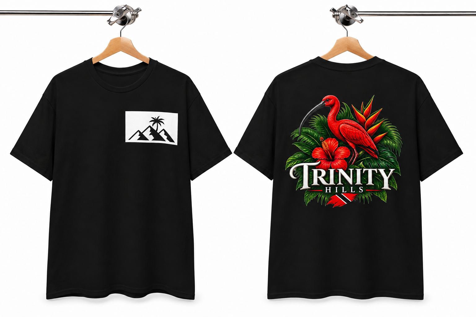 T-Shirt — Trinity Hills Flamingo Tropical Graphic Tee